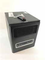 Heater cabinet on wheels with remote
