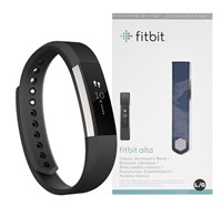 Black Fitbit Alta w/Blue Accessory Band (Large)