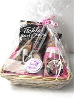 New adult gift basket. Pheromone candle, tickle