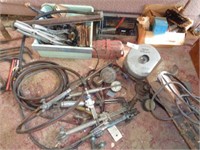 Lot Consisting of Torch Gauges, Hoses & Tips