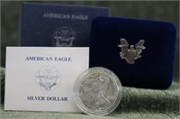1988 SILVER EAGLE W BOX PAPERS