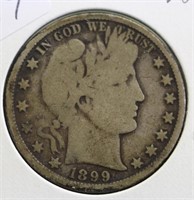 1899 BARBER Half DOLLAR   VG