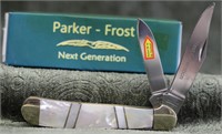Parker 2-Blade Trapper Handmade MOP Pocket Knife