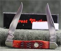 Frost Trapper 2-Blade Red Bone Pocket Knife