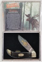 Marble's Wildfire Series Black Bone Handle Bowie