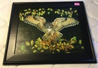 Owl oil on canvas by Danfor **