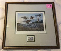 1991 NC Waterfowl Stamp and Picture