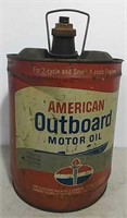 American Outboard Motor Oil can