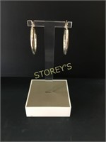 Silver Hoop Earrings - $50
