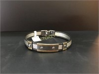 18kt Black S/S 5 Row Cable Bracelet - $199