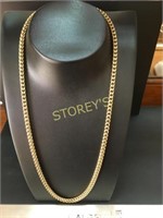 Yellow S/S Round Franco 24" Gold Chain - $120