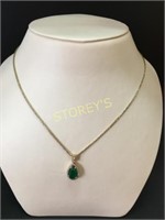 14kt Diamond & Emerald Necklace - $3,995