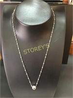 Hot-Diamond Silver Necklace - $180