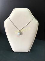 14kt Opal Diamond Necklace - $600