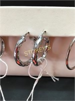 10kt White Gold Hoop Earrings - $375 - 3gm