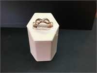 Hot Diamond Silver Ross Gold Infinity Ring - $100