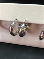 10kt White Gold 4.8gm Hoop Earrings - $600