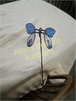 24 in Copper stained glass butterfly lawn