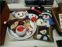 Assorted snowman decorations