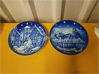 Montgomery Ward Christmas plates, 1969, 1971