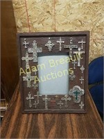 Decorative 10 x 12 cross picture frame