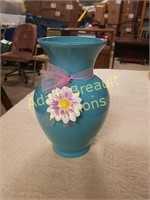 9 inch decorative turquoise flower vase