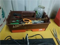 Tool box tray and assorted tools