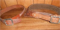 2 Vtg Gun Ammo Belts-Hunter & Hand Tooled Hecho