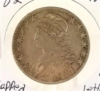 1827 CAPPED BUST HALF DOLLAR COIN