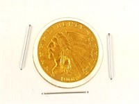 1908 GOLD INDIAN 2.5 DOLLAR STRONG GRADE COIN