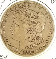 1884-S KEY DATE MORGAN SILVER DOLLAR COIN