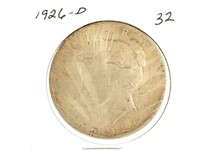 1926-D PEACE SILVER DOLLAR COIN