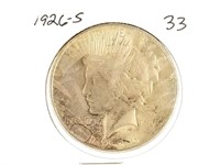 1926-S PEACE SILVER DOLLAR COIN