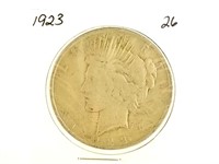 1923 PEACE SILVER DOLLAR COIN