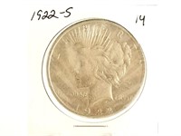 1922-S PEACE SILVER DOLLAR COIN