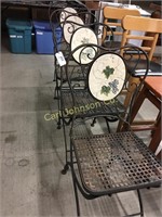 4 WROUGHT IRON CHAIRS