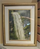 Makahiku Falls Framed & Matted Painting
