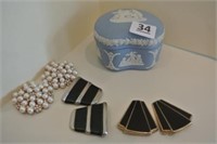 Wedgwood Trinket Box & Shoe Clips