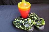 George Toddler Sandals Size 7 w/ (5) Take & Toss