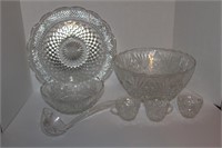 Punch Bowl,Tray,Cups