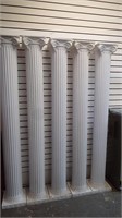 5 Plastic Columns - White