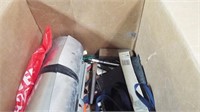 Box of Misc. Tools Milwaukee Metal Saw Box (empty)