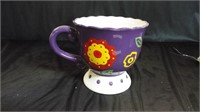 Ceramic Coffee Cup Planter, 7 Inches Tall