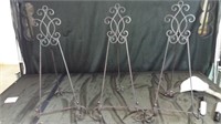 3 Metal Table Top Easels - 18 inches tall