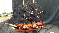 Wood Pirate Ship 22" Long x 20" Tall