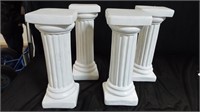 4 White Columns - 14 inches tall
