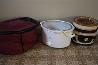 2 Crock Pots and Carrier