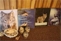 Wolves & Sea Shells Framed Print Lot