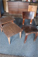 Vintage Chair & End/Telephone Table