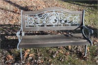 Wood & Wrought Iron Bench